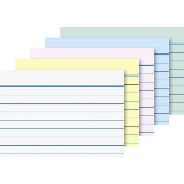 Karteikarten A8 liniert farbig sortiert VE=200 Stück