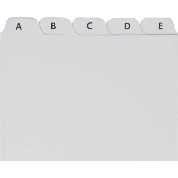 Karteiregister A7 Kunststoff 25-teilig A-Z grau