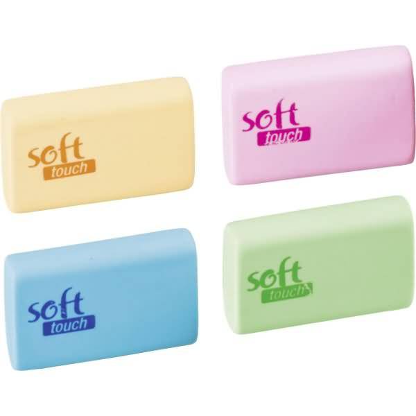 Radierer SoftTouch 4,7x3cm farbig sortiert