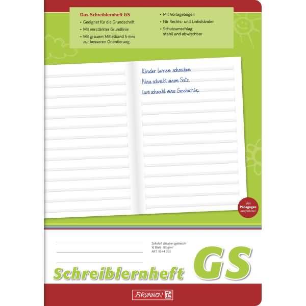 Schreiblernheft A4 hoch Lineatur GS 16 Blatt