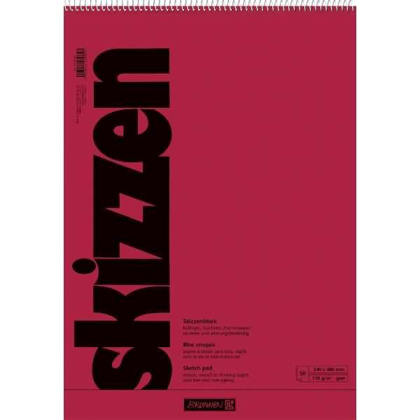 Skizzenblock 34x48cm110g/qm 50 Blatt Spirale