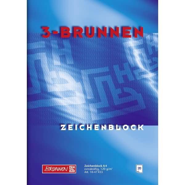 Zeichenblock A4 120g/qm 20 Blatt