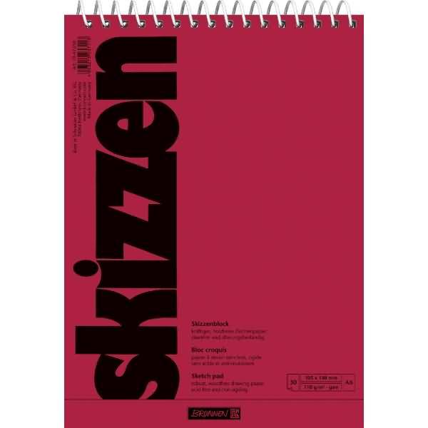 Skizzenblock A6 110g/qm 30 Blatt Spirale