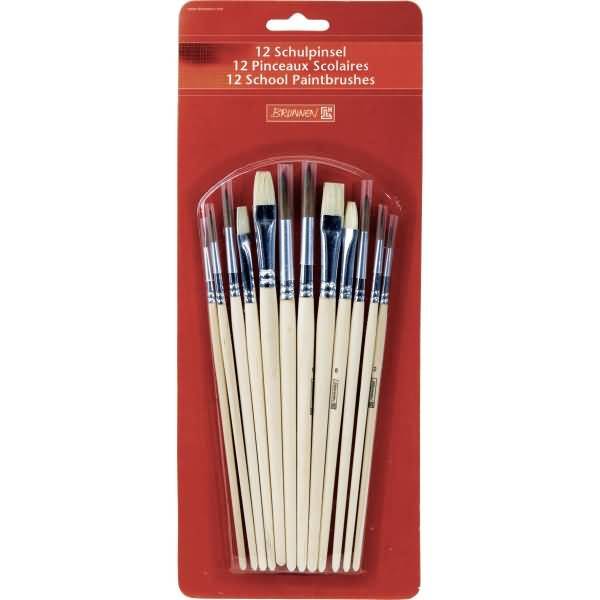 Schulpinselset Größen sortiert VE=12 Stück