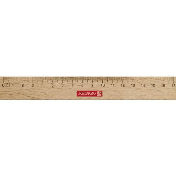 Lineal 17cm Holz braun