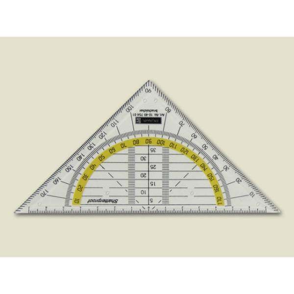 Geometrie-Dreieck 16cm glasklar