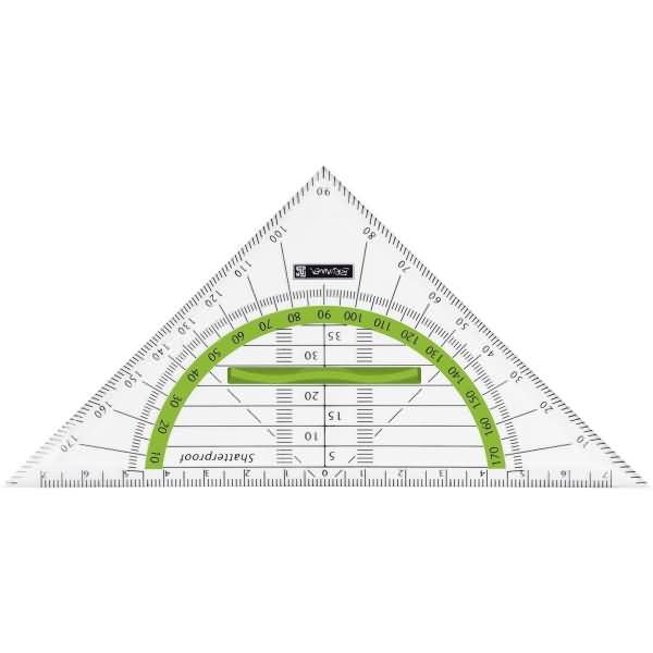 Geometrie-Dreieck 16cm Griff kiwi