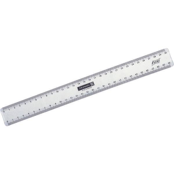 Flexillineal Kunststoff 30cm glasklar