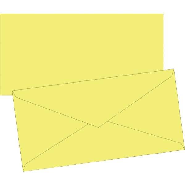Briefumschläge DINlang Seidenfutter 80g/qm gelb VE=10 Stück