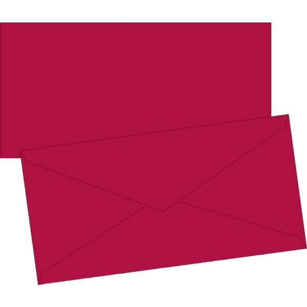 Briefumschläge DINlang Seidenfutter 80g/qm mittelrot VE=10 Stück