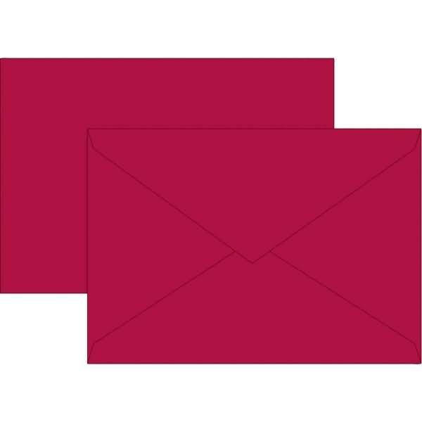 Briefumschläge C6 Seidenfutter 80g/qm mittelrot VE=10 Stück