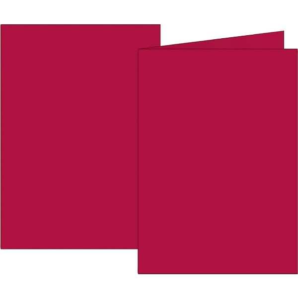 Doppelkarten A6 160g mittelrot VE=10 Karten