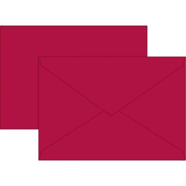 Briefumschläge B6 Seidenfutter 80g/qm mittelrot VE=10 Stück