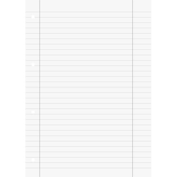 Schulblock A4 liniert Lineatur 27 mit Rand 4-fach gelocht 50 Blatt