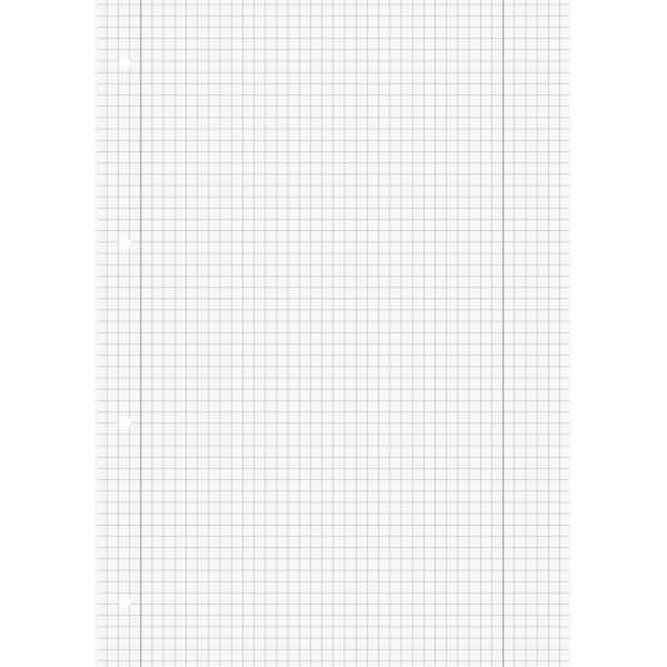 Schulblock A4 kariert Lineatur 28 mit Rand 4-fach gelocht 50 Blatt