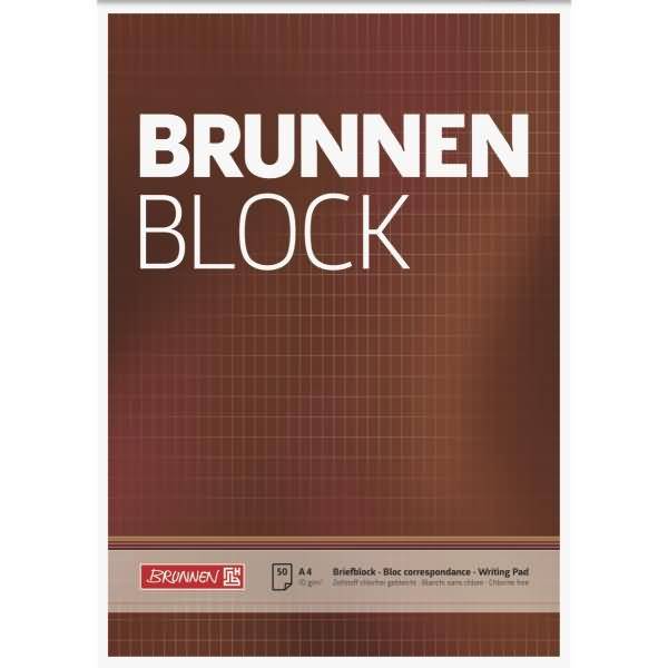 Briefblock Brunnenblock A4 70g/qm rautiert 50 Blatt
