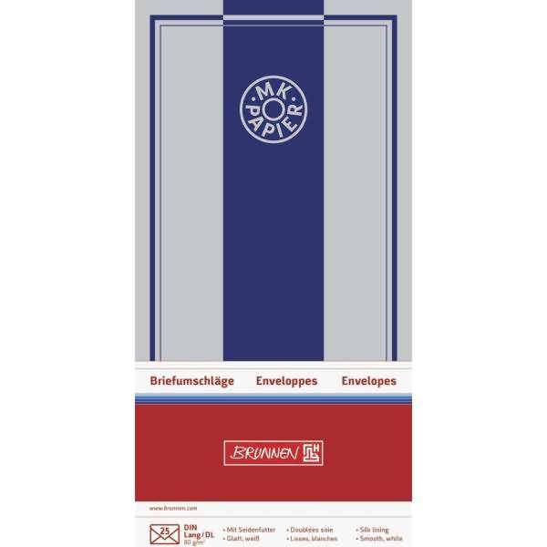 Briefumschläge MK DINlang 80g/qm weiß VE=25 Stück