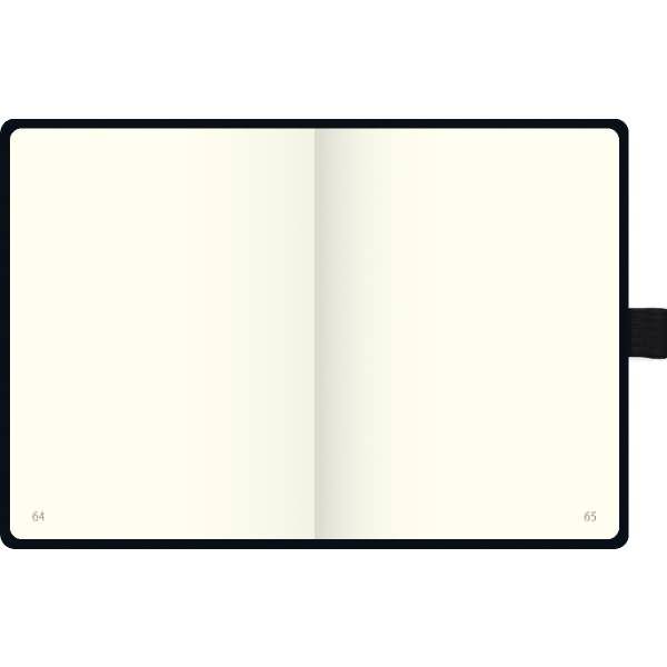 Notizbuch Kompagnon Klassik A6 blanko 96 Blatt 80g/qm schwarz