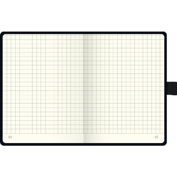 Notizbuch Kompagnon Klassik A6 kariert 96 blatt 80g/qm schwarz
