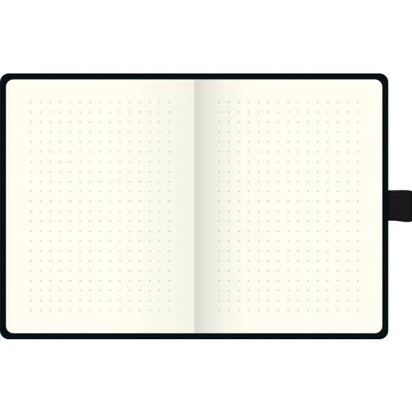 Notizbuch Kompagnon Klassik 9,5x12,8cm 96 Blatt 80g/qm dotted Hardcover schwarz