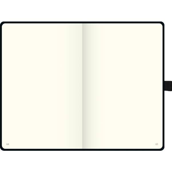 Notizbuch Kompagnon Klassik A5 blanko 96 Blatt 80g/qm schwarz
