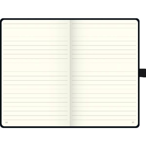 Brunnen Kompagnon, Monochromatisch, Schwarz, 192 Blätter, 80 g/m², Liniertes Papier, Hardcover