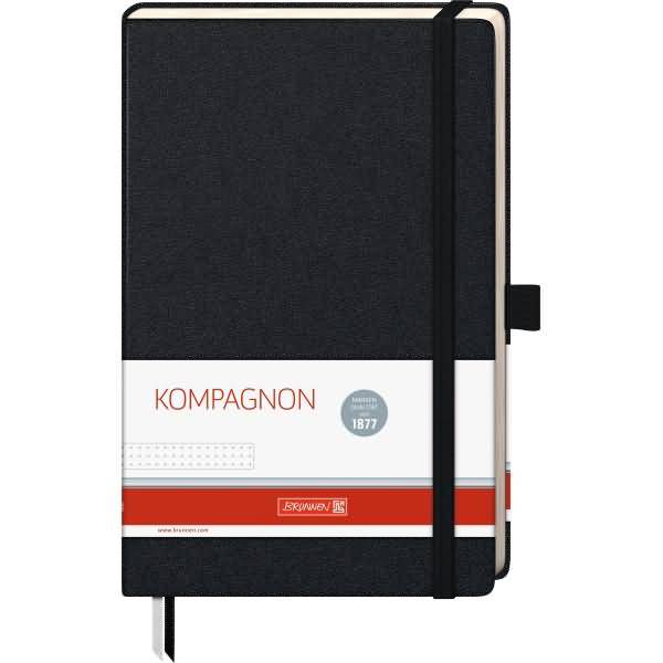 Notizbuch Kompagnon Klassik 12,5x19,5cm 96 Blatt 80g/qm dotted Hardcover schwarz