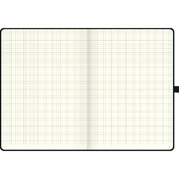 Notizbuch Kompagnon Klassik A4 kariert 96 Blatt 80g/qm schwarz