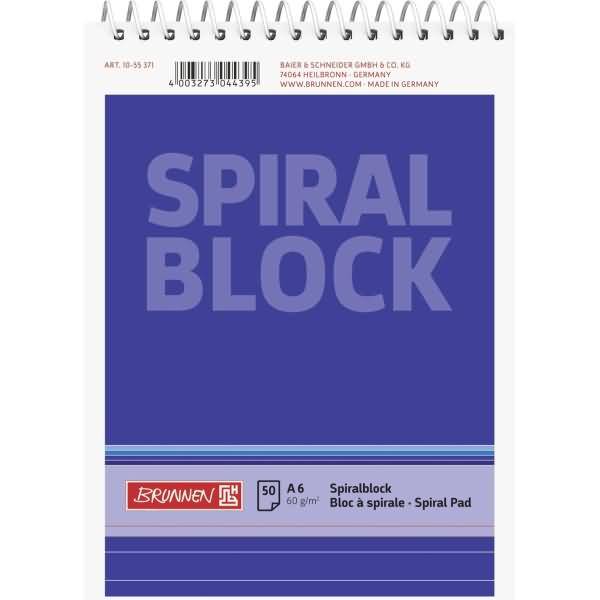 BRUNNEN Spiralnotizblock 1055371 DIN A6 50Blatt liniert