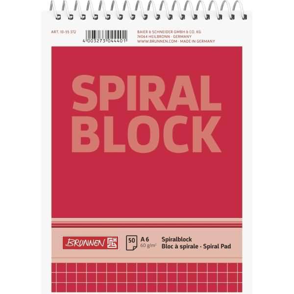 Spiralnotizblock A6 kariert 50 Blatt