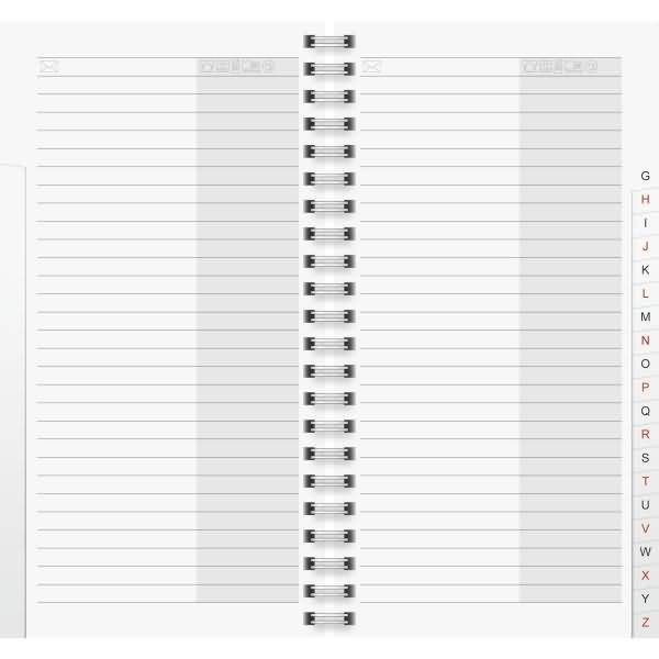 Telefonregister-Ersatzeinlage 10x19cm