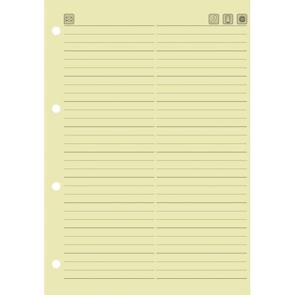 Telefonringbuch-Ergänzungsblätter A5 chamois