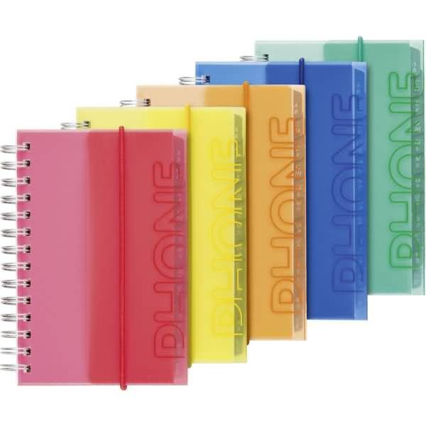 Adressbuch 8,5x12,5cm farbig sortiert