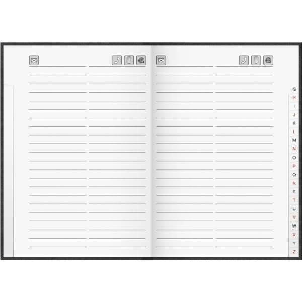 Adressbuch A5 schwarz Virando
