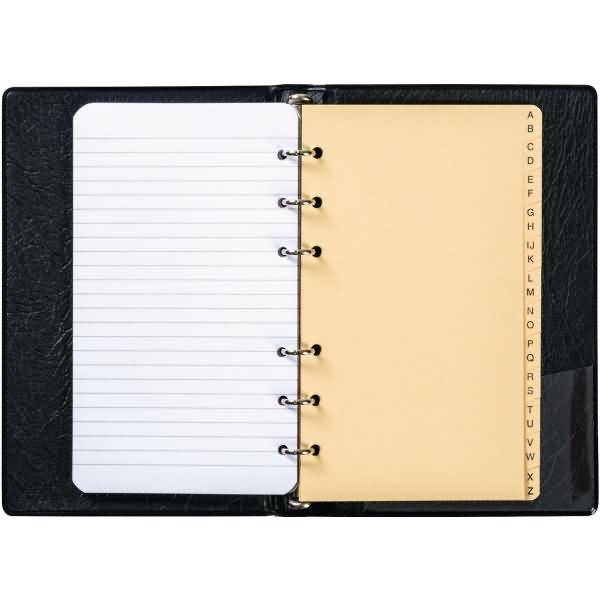 Ringbuch Kunstleder 6 Ringe 10mm incl. Einlage schwarz