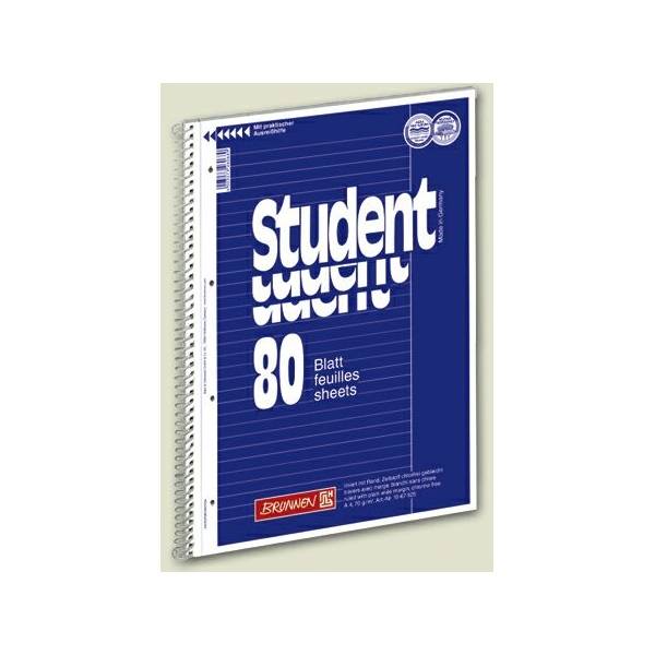 Kollegblock APN A4 liniert Lineatur 25 80 Blatt mit Rand blau