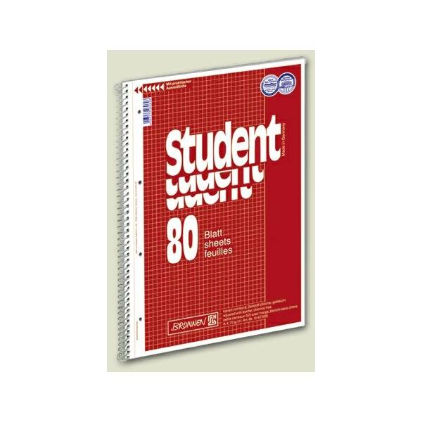 Kollegblock APN A4 kariert Lineatur 26 80 Blatt mit Rand rot