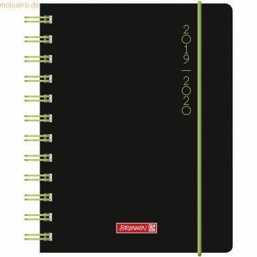 Schülerkalender 2019/2020 1 Tag/Seite 12x16cm A6 'Plain Black' PP-Einband