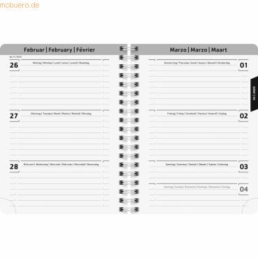 Schülerkalender 2019/2020 1 Woche/2 Seiten 12x16cm A6 'Camouflage' PU-Einband grün