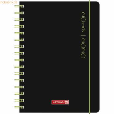 Schülerkalender 2019/2020 1 Tag/Seite 14,8x21cm A5 'Plain Black' PP-Einband