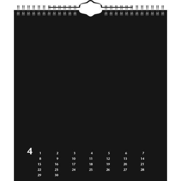 Kreativkalender 21,5x24cm schwarz