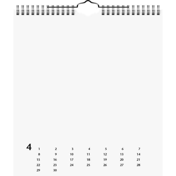 Kreativkalender 21,5x24cm weiß