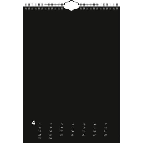 Kreativkalender 21,5x24cm schwarz