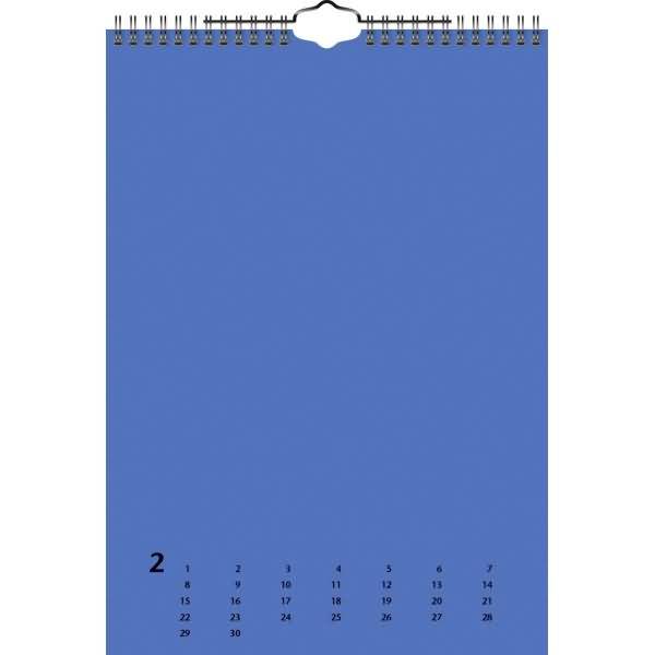Kreativkalender 21,5x24cm Monatsblätter grün, blau, rot, gelb