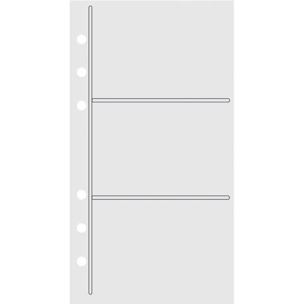 Visitenkarten-Sammeltasche 3 Fächer transparent VE=6 Stück