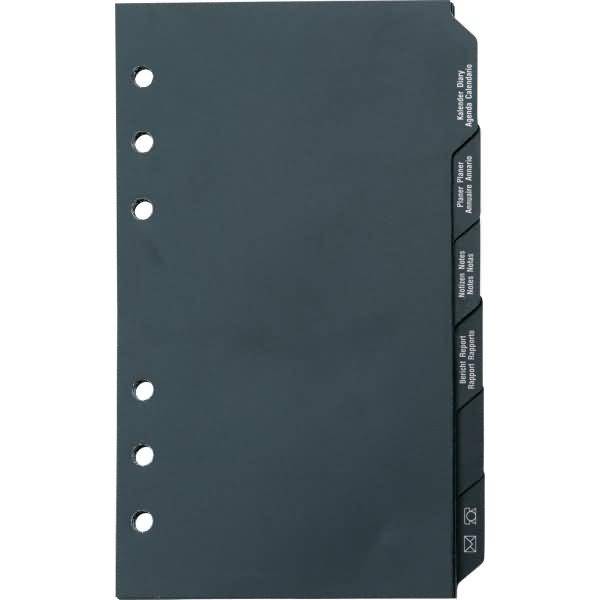 Ersatzregister Hauptregister schwarz 6-teilig