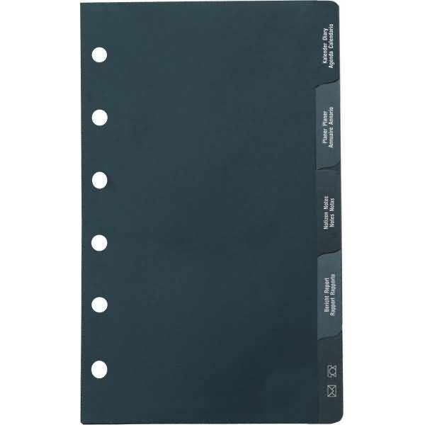 Ersatzregister Hauptregister Mini+ schwarz 5-teilig