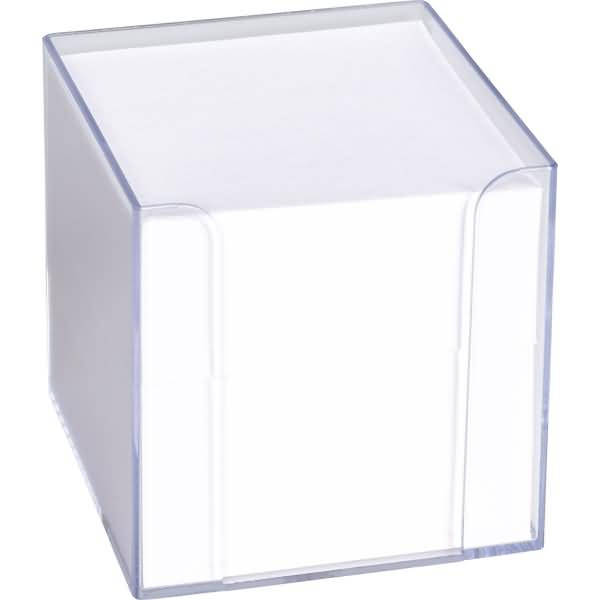 Zettelbox 9,5x9,5x9,5cm transparent