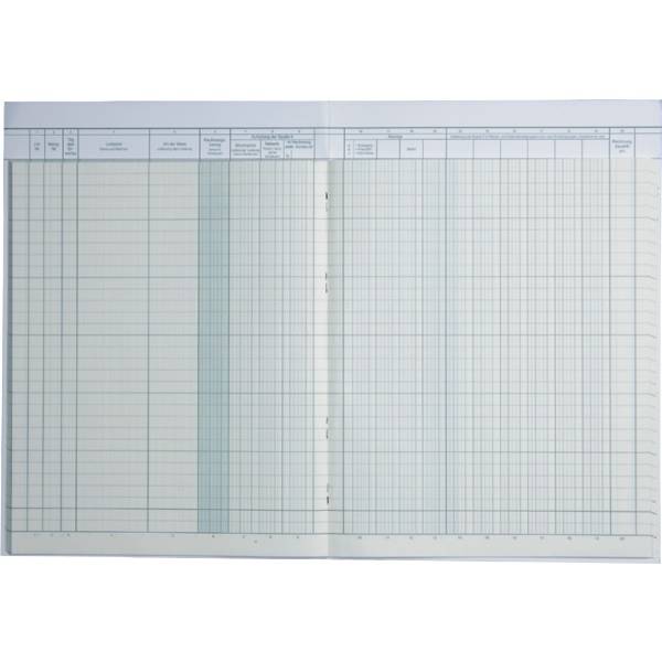 Waren-und Rechnungs-Eingangsbuch A4 mit Kopfleiste 40 Blatt hellblau