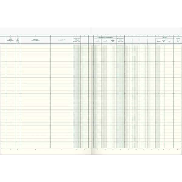 Formularbuch Rechnungsausgangsbuch 42 Blatt Kopfleiste Karton hellblau